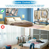 Heavy Duty Double Clothes Rail Garment Hanging Rack Display Stand Storage Shelf