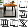 2pcs Black Industrial Metal Steel Table Leg Dining Bench Cabinet Office Desk Set