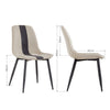 Mondeer Dining Chairs Set 2/4/6 Fabric Upholstered Seat Metal Legs Dining Room
