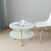 2 Tier Coffee Side Table Sofa End Modern Tea Desk Storage Shelf for Living Room