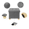 Fabric Foot Rest 4 Legs Stool Cube Footstool Pouf Bench Storage Space Box Chair