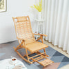 Bamboo Rocking Chair Lounger Recliner Garden Furniture Height Adjustable /Pillow