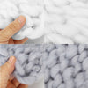 4 Size Chunky Knitted Thick Blanket andmade Warm Yarn Bulky Throw Bed Sofa