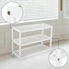 3 Tiers Shoe Rack Storage Shelf Display Stand Organiser Unit White