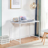 Computer Laptop Table Desk Wood Top Study Office Home Workstation Black/White