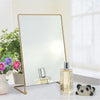 Modern Metal Frame Vanity Tabletop Mirror Free Standing Makeup Dressing Bathroom
