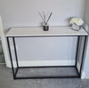 Slim Hallway Console Table Narrow Industrial Sideboard Display Unit Metal Desk