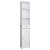 Bathroom Cabinet Storage with Shelves Drawer Free Standing Cupboard Unit White