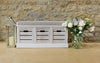 3 Drawer Wooden Crate Bench Slatted Seating Hallway Bedroom Storage