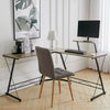 L-Shape Corner Gaming Desk Computer PC Workstation Writing Table Two Worktop NEW
