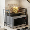 2 Tier Corner Kitchen Microwave Oven Rack Stand Metal Storage Shelf Spice Holder