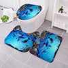 180X180cm Dolphin Shower Curtain+ Bath Set Waterproof Toilet Lid Cover Floor Mat