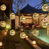 50 LED Moroccan Solar Garden String Lights Hanging Lantern Fairy Light Outdoor