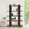 3-4-5 Tier Bookcase Shelving Unit Industrial Rustic Wood Metal Storage Shelf