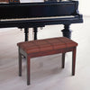 Two Person Lift Top Piano Storage Bench Faux Leather Stool Birchwood