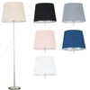 MiniSun Floor Lamp - Modern Brushed Chrome Metal Light Large Shades LED Bulb A+