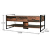 Abbey Coffee Table with 3 Drawers Rustic Industrial Oak Effect Living Room