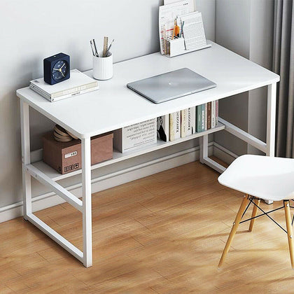 White Computer Desk Writing Corner PC Table Laptop Home Office Workstation