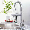 Modern Mono Pull Out Twin Kitchen Mixer Tap Dual Spout Spray Single Lever Chrome