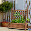 Garden Wooden Lattice Planter Flowerpot Trellis Climbing Rectangular Plant Box