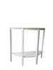 Half Moon Console Table Hallway 1 Shelf Storage Furniture Unit Table White/Gold