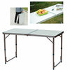 Outsunny 4ft Aluminium Portable Folding Camping Picnic Table Outdoor Garden