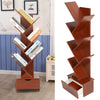8 Tier Wooden Tree Bookshelf Bookcase Display Rack Holder With Drawers LVE-UK