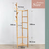 Garment Clothes Rail Coat Stand Hat Umbrella Floor Standing Wooden Hanger Rack