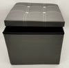 Classic Large Folding Faux Leather Ottoman Foot Stool Pouffe Seat Storage Box