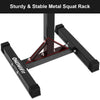 OneTwoFit Power Rack Squat Stand Heavy Duty Bench Press Barbell Gym Home Fitness
