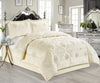 Jacquard Bedspread 3 Piece Heavy Quilted Comforter Set Floral Pattern Bed Throw