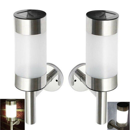 Outdoor Garden Solar Powered Outdoor Wall Lights Stainless Steel Shed Fence
