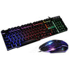 Gaming Keyboard And Mouse Set Rainbow LED Wired USB For PC Computer Laptop Mac