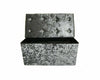 Modern Ottoman Storage Box Folding Storage Bench Crushed Velvet & Linen Material