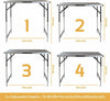 Camping / Picnic Aluminium Folding Table Lightweight Height Adjustable Portable