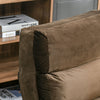 Lounge Sofa Bed Folding Adjustable Floor Lounger SleeperChair w/Pillow, Brown