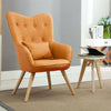 Retro Upholstered Button High Back Wingback Tub Chair Armchair Sofa Seat Fabric