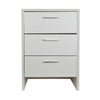 Modern Bedside Table Cabinet Chest of Drawers Nightstand with 3 Drawers White