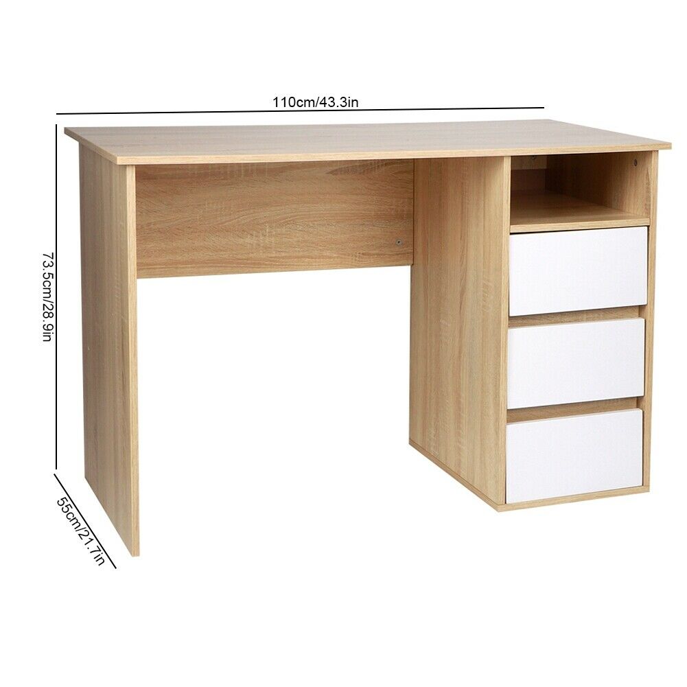 110cm Large Computer Table PC Student Study Desk Storage Desk – Quildinc