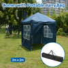 Folded Gazebo Marquee Party Tent Waterproof Garden Outdoor Pop Up Canopy 2x2m