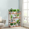 4 Tier Sturdy Wooden Plant Stand Indoor Outdoor Creative Plant Shelf Holder Rack