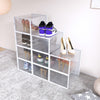 12x Clear Shoe Box Footwear Storage Case Plastic Stackable Shoes Display Boxes