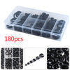 180pc Rubber Grommets Blanking Open Blind Grommet Set in Assorted Sizes UK