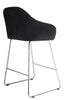 High Quality Design Velvet / Chrome Breakfast Bar Stool Bar Kitchen Chair 95cm
