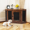 Wooden Dog Crate Kennel House Corner Table TV Stand Pet house Metal Wire Cage