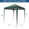 2 x 2 m Garden Wedding Pop-Up Party Tent Canopy Sun shade Patio Gazebo Green