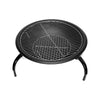 Round Fire Pit BBQ Grill Heater Outdoor Garden Firepit Brazier Patio Outside UK