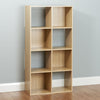 Oak Effect 8 Cube Modular Square Storage Shelving 4 Tier Shelf Display