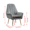 Occasional Chair Accent Chair High Back Armchair Sofa Bedroom Living Room Grey