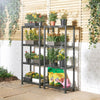 Plastic Shelving Garage Racking Unit 4 Tier Lightweight Pack of 2
